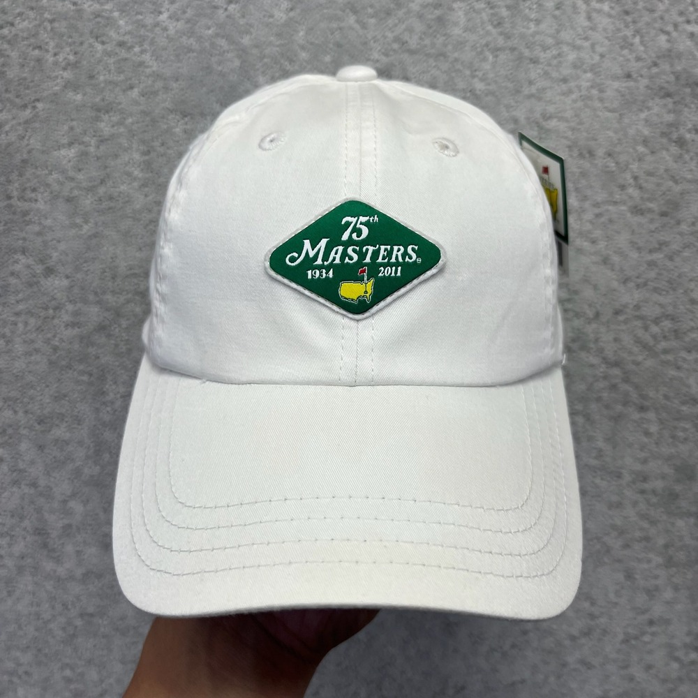 Masters American Needle Golf Hat White Green 75th Anniversary Adjustable Cap